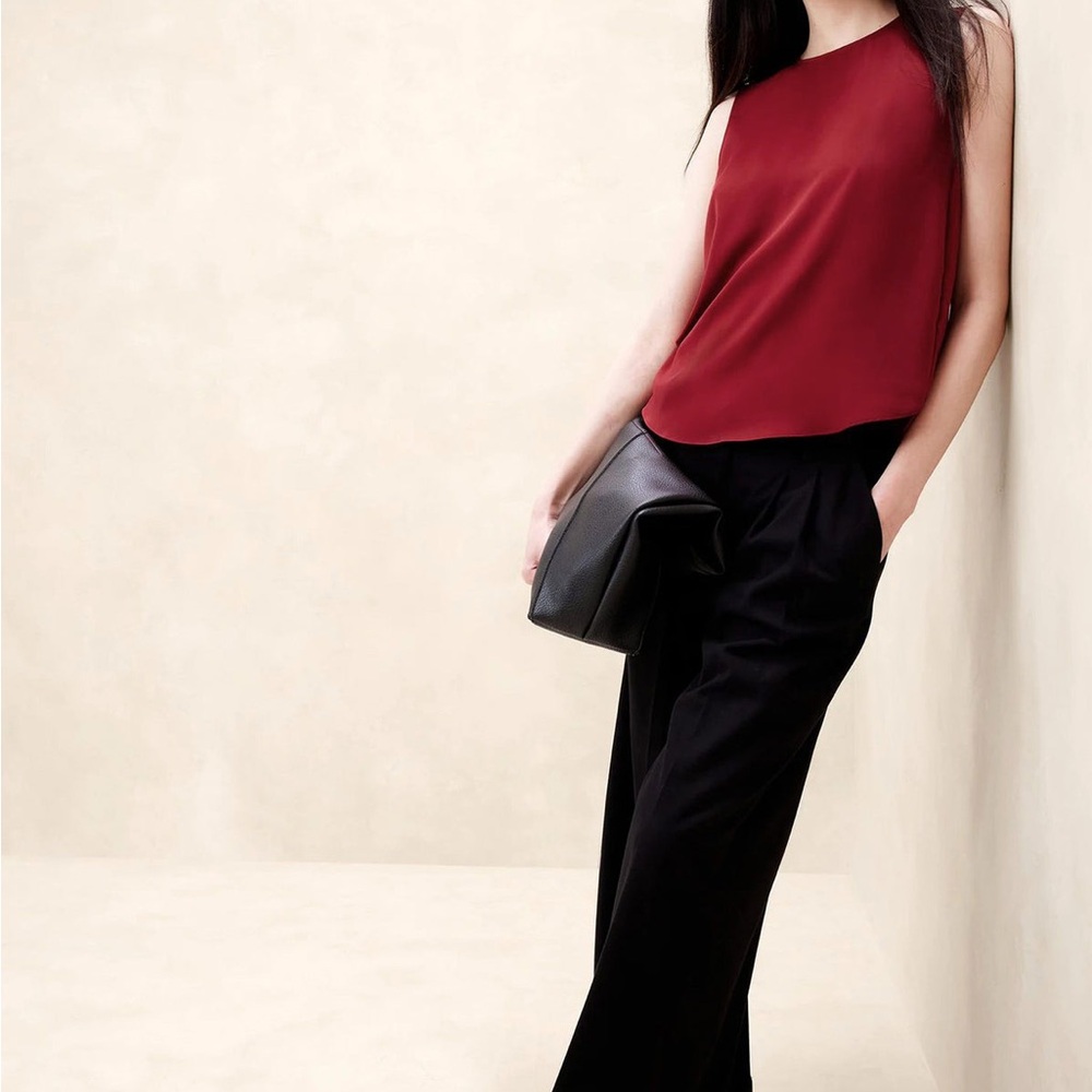 Banana Republic Shell Tank Red Currant